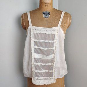 American Eagle Camisole/Mesh and Lace Center Panel